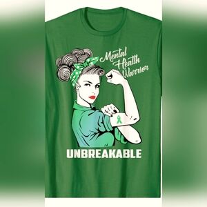Green Mental Health Warrior T-Shirt